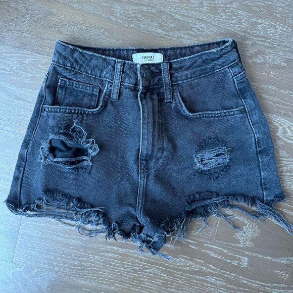 Forever 21 Pants - Forever 21 Black Jean Shorts